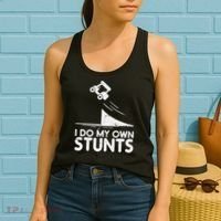 Funny Do My Own Stunts Golf Cart Driver Golfing Lover Women's Tank Top thumb 2
