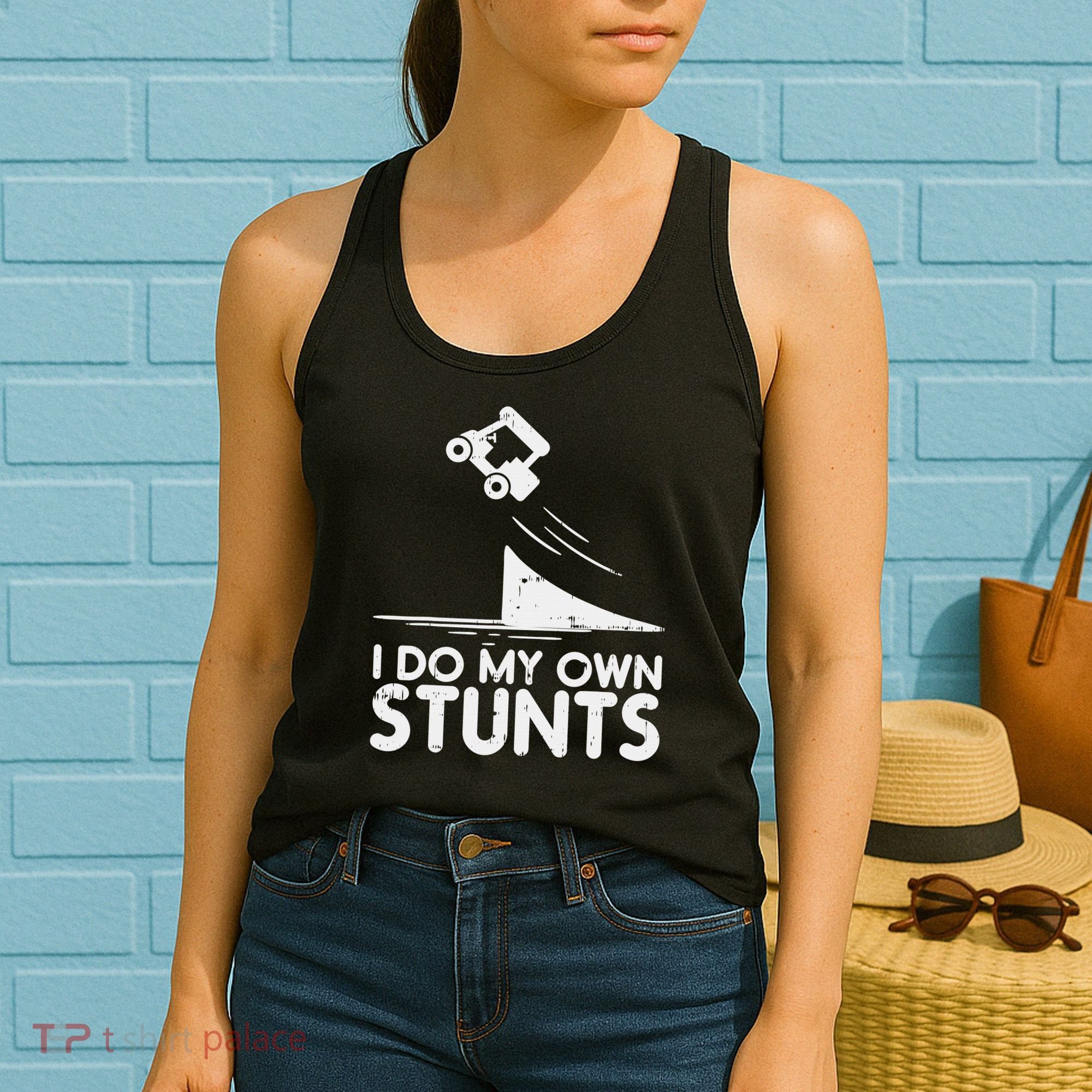 Funny Do My Own Stunts Golf Cart Driver Golfing Lover Women's Tank Top