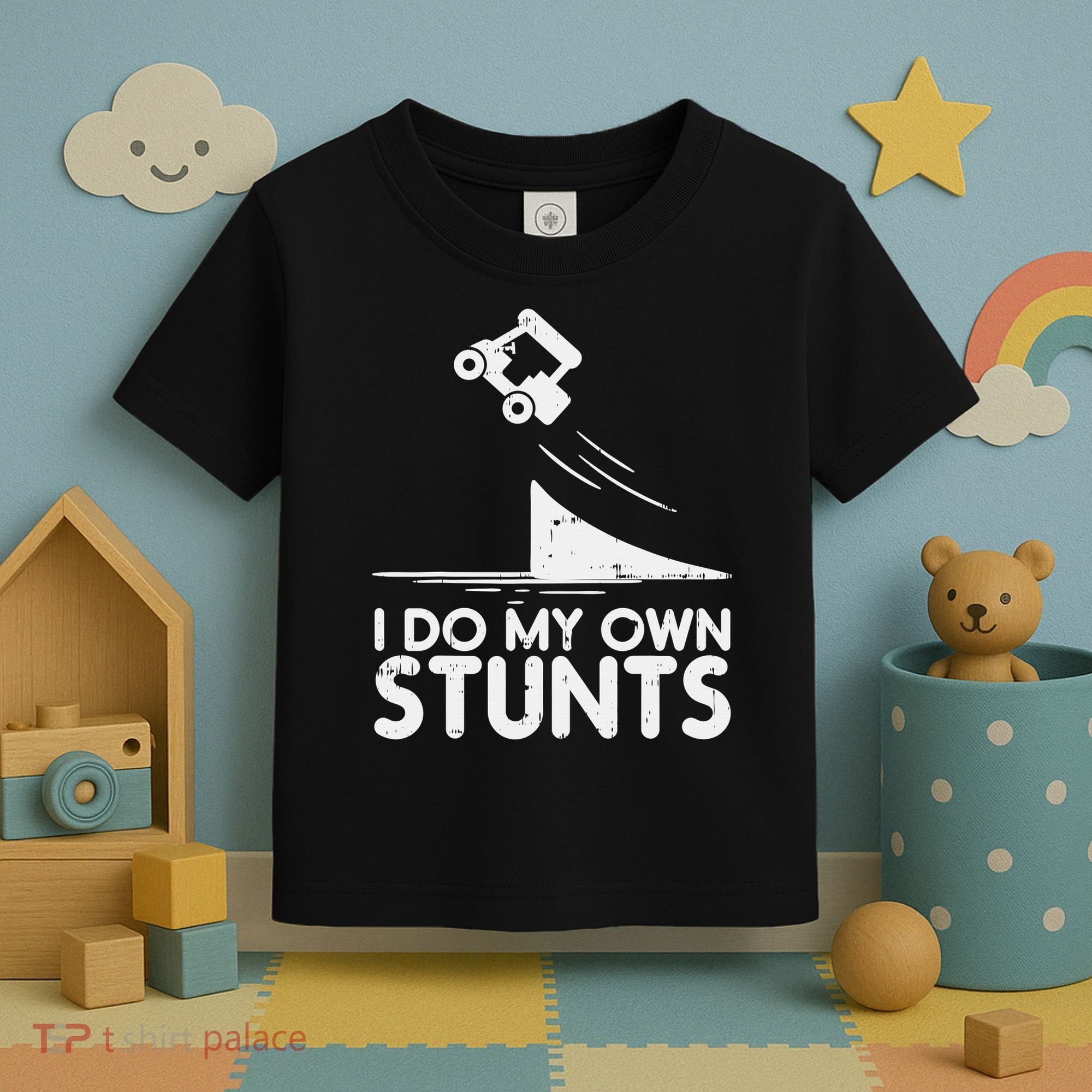 Funny Do My Own Stunts Golf Cart Driver Golfing Lover Toddler T-Shirt