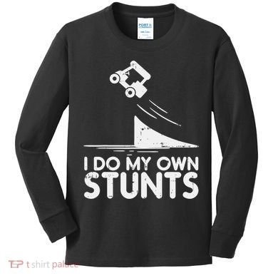 Funny Do My Own Stunts Golf Cart Driver Golfing Lover Kids Long Sleeve Shirt