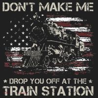 Flag Dont Make Me Drop You Off At The Train Station Hat thumb 2