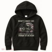 Flag Dont Make Me Drop You Off At The Train Station Kids Hoodie thumb 0