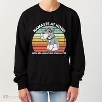 Funny Dog Mom And Yoga Lover Miniature Schnauzer Meaningful Gift Women's Sweatshirt thumb 0