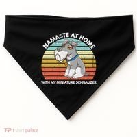 Funny Dog Mom And Yoga Lover Miniature Schnauzer Meaningful Gift USA-Made Doggie Bandana thumb 0