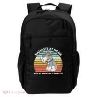 Funny Dog Mom And Yoga Lover Miniature Schnauzer Meaningful Gift Backpack thumb 0