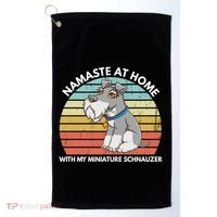 Funny Dog Mom And Yoga Lover Miniature Schnauzer Meaningful Gift Golf Towel thumb 0