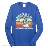 Funny Dog Mom And Yoga Lover Miniature Schnauzer Meaningful Gift Long Sleeve Shirt thumb 0