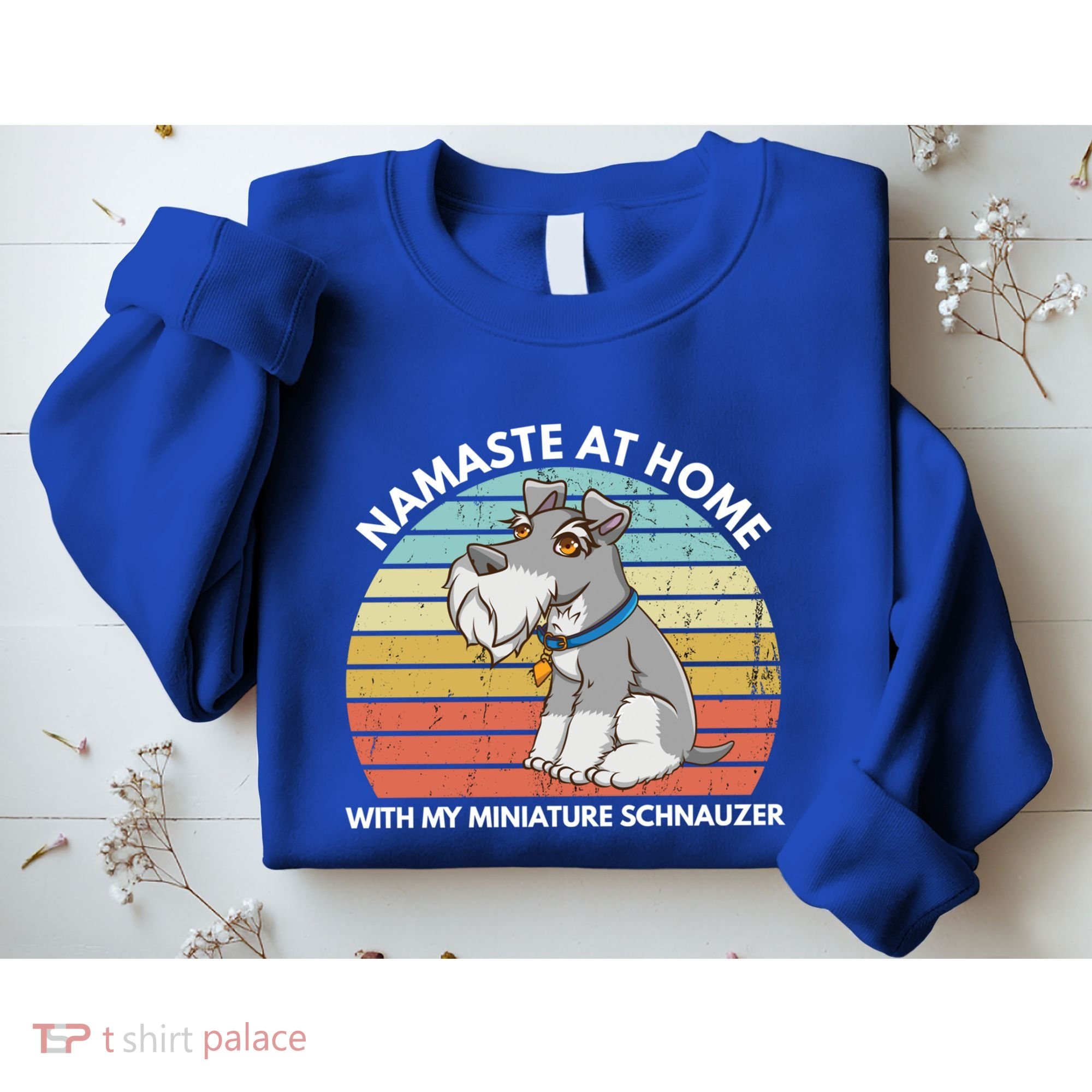 Funny Dog Mom And Yoga Lover Miniature Schnauzer Meaningful Gift Sweatshirt