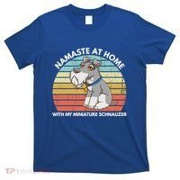 Funny Dog Mom And Yoga Lover Miniature Schnauzer Meaningful Gift T-Shirt thumb 0