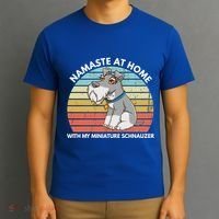Funny Dog Mom And Yoga Lover Miniature Schnauzer Meaningful Gift T-Shirt thumb 3