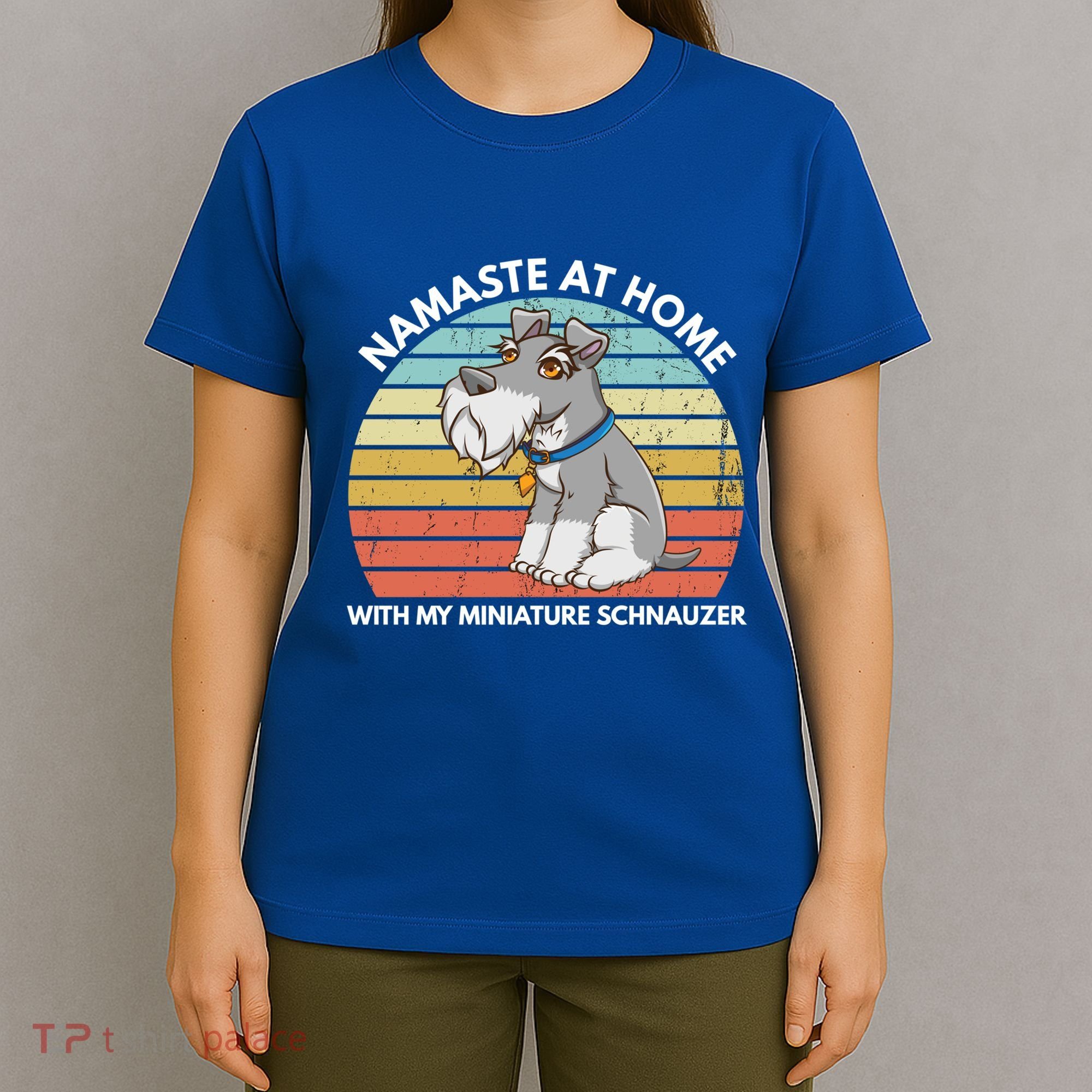 Funny Dog Mom And Yoga Lover Miniature Schnauzer Meaningful Gift T-Shirt