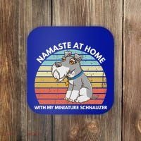 Funny Dog Mom And Yoga Lover Miniature Schnauzer Meaningful Gift Coaster thumb 0