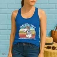 Funny Dog Mom And Yoga Lover Miniature Schnauzer Meaningful Gift Women's Tank Top thumb 2