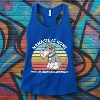 Funny Dog Mom And Yoga Lover Miniature Schnauzer Meaningful Gift Women's Tank Top thumb 3