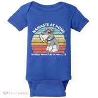 Funny Dog Mom And Yoga Lover Miniature Schnauzer Meaningful Gift Baby Bodysuit thumb 0