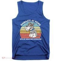 Funny Dog Mom And Yoga Lover Miniature Schnauzer Meaningful Gift Tank Top thumb 0
