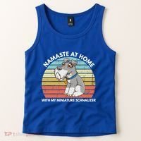 Funny Dog Mom And Yoga Lover Miniature Schnauzer Meaningful Gift Tank Top thumb 2