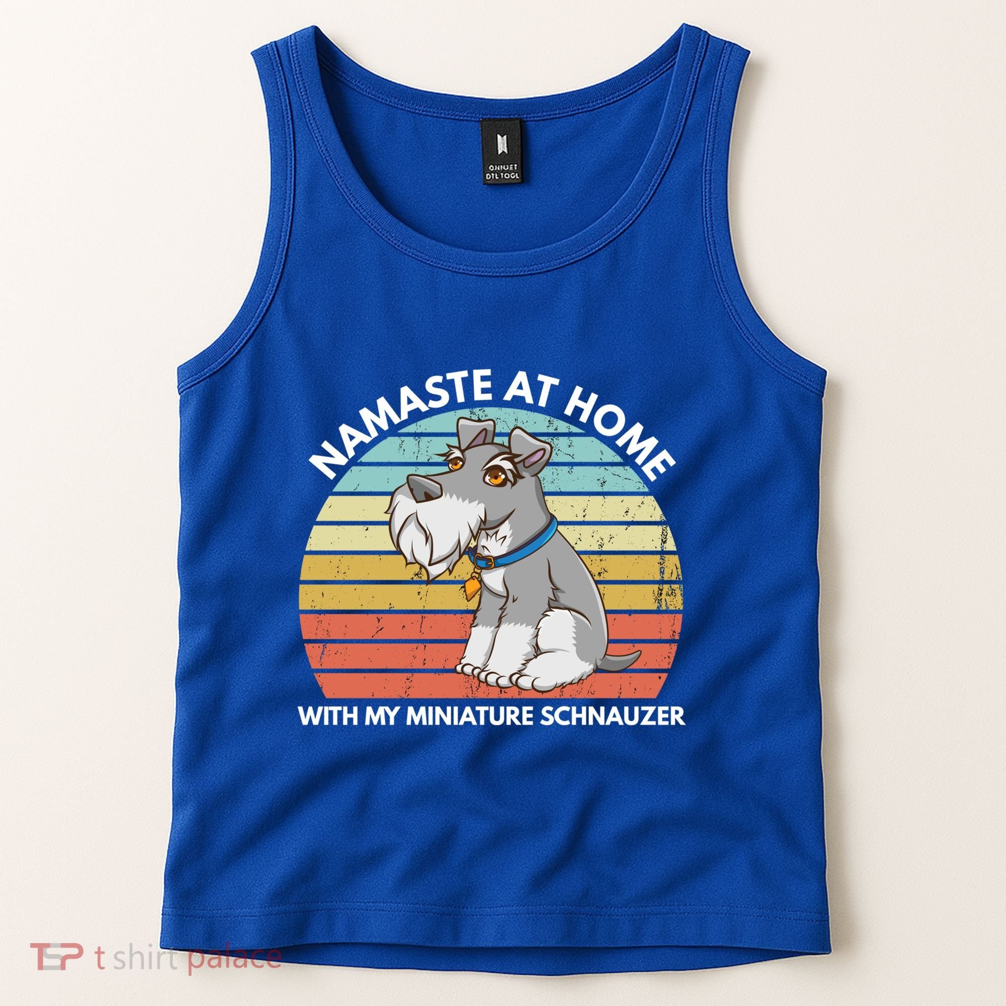 Funny Dog Mom And Yoga Lover Miniature Schnauzer Meaningful Gift Tank Top