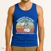 Funny Dog Mom And Yoga Lover Miniature Schnauzer Meaningful Gift Tank Top thumb 3