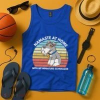 Funny Dog Mom And Yoga Lover Miniature Schnauzer Meaningful Gift Tank Top thumb 4