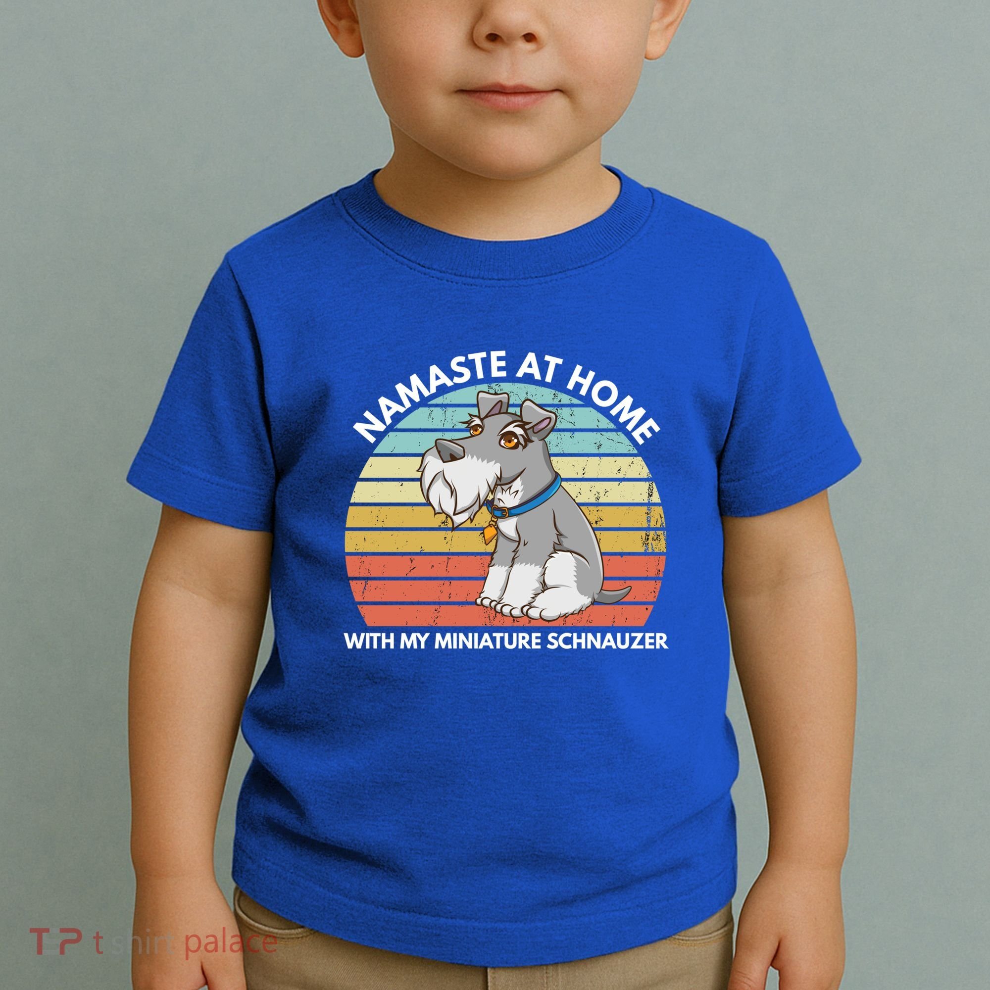 Funny Dog Mom And Yoga Lover Miniature Schnauzer Meaningful Gift Toddler T-Shirt