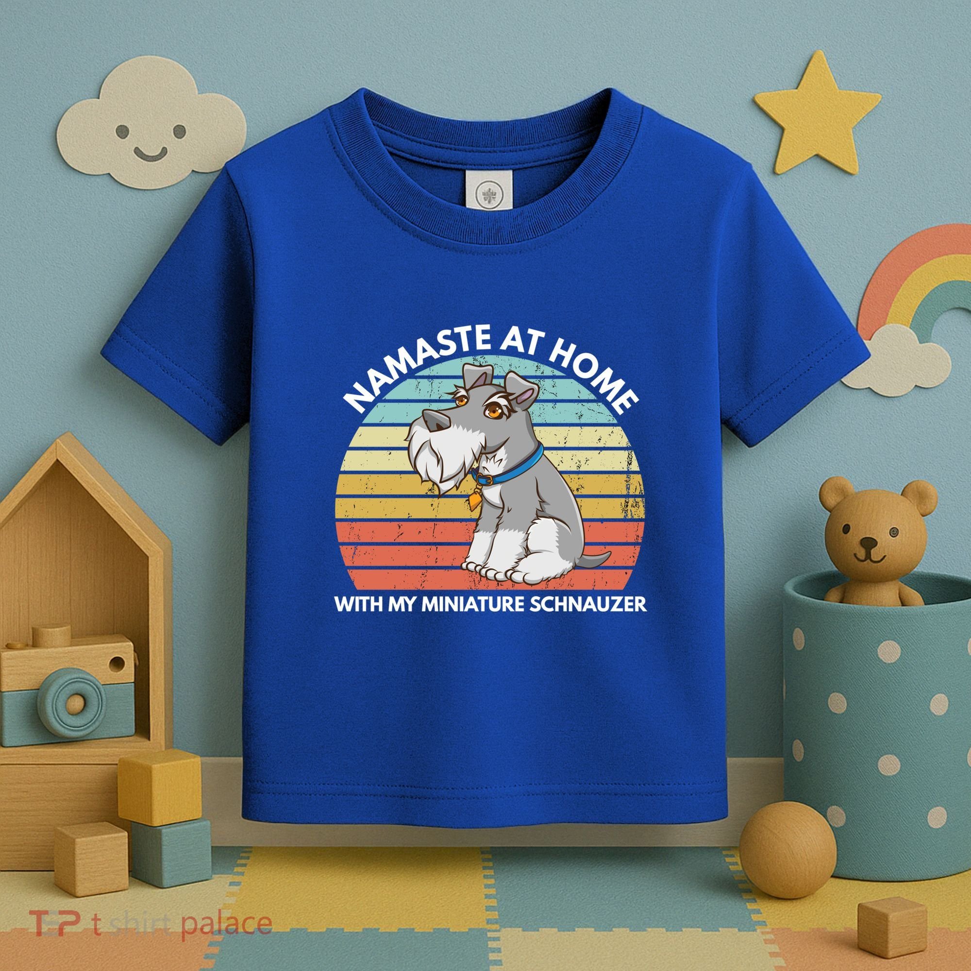 Funny Dog Mom And Yoga Lover Miniature Schnauzer Meaningful Gift Toddler T-Shirt