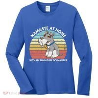 Funny Dog Mom And Yoga Lover Miniature Schnauzer Meaningful Gift Women's Long Sleeve Shirt thumb 0