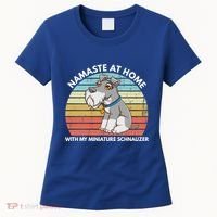 Funny Dog Mom And Yoga Lover Miniature Schnauzer Meaningful Gift Women's T-Shirt thumb 0