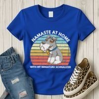 Funny Dog Mom And Yoga Lover Miniature Schnauzer Meaningful Gift Women's T-Shirt thumb 3