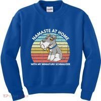 Funny Dog Mom And Yoga Lover Miniature Schnauzer Meaningful Gift Kids Sweatshirt thumb 0