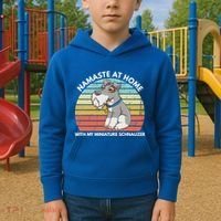 Funny Dog Mom And Yoga Lover Miniature Schnauzer Meaningful Gift Kids Hoodie thumb 2