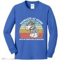 Funny Dog Mom And Yoga Lover Miniature Schnauzer Meaningful Gift Kids Long Sleeve Shirt thumb 0