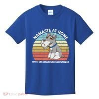 Funny Dog Mom And Yoga Lover Miniature Schnauzer Meaningful Gift Kids T-Shirt thumb 0