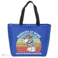 Funny Dog Mom And Yoga Lover Miniature Schnauzer Meaningful Gift Tote Bag thumb 0