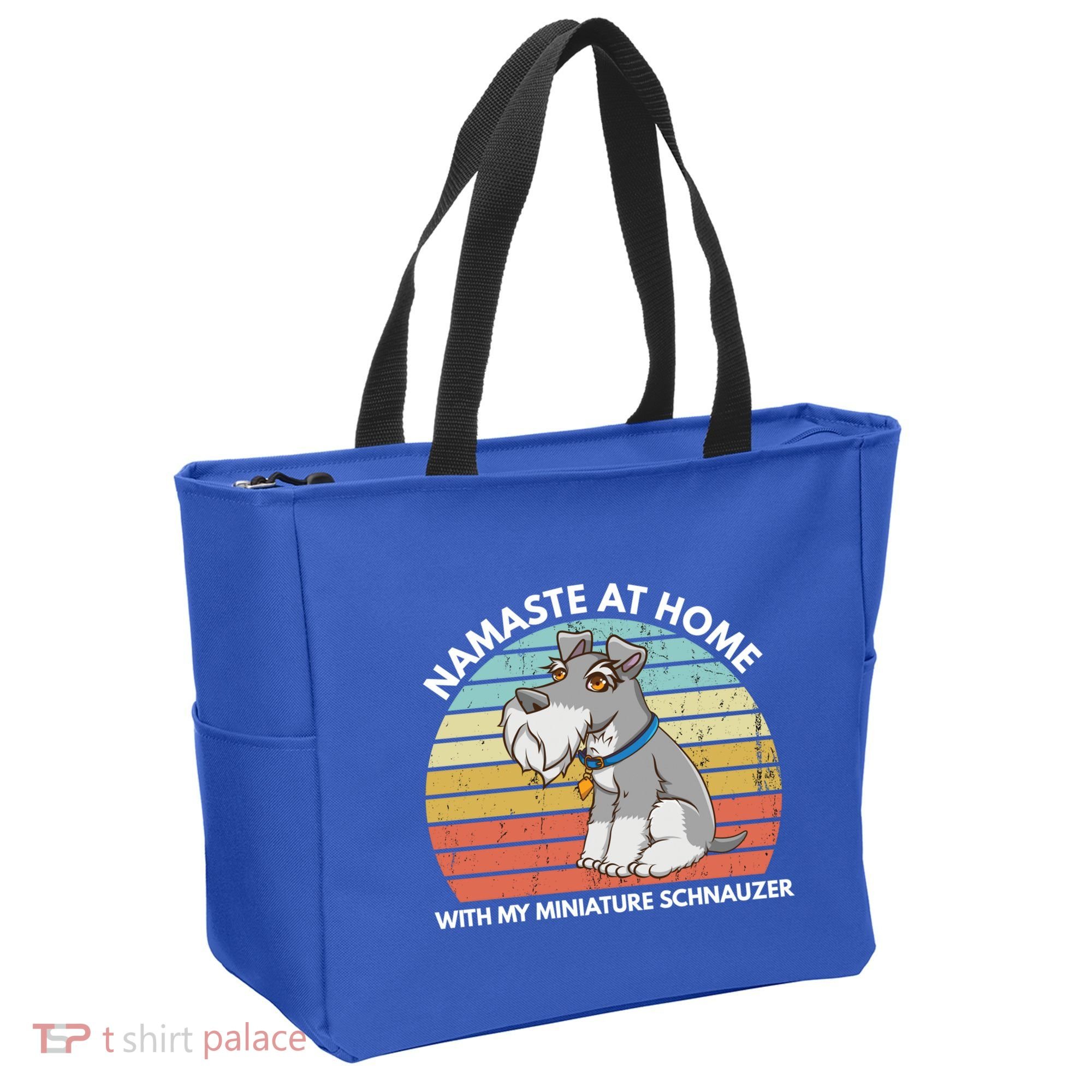 Funny Dog Mom And Yoga Lover Miniature Schnauzer Meaningful Gift Tote Bag