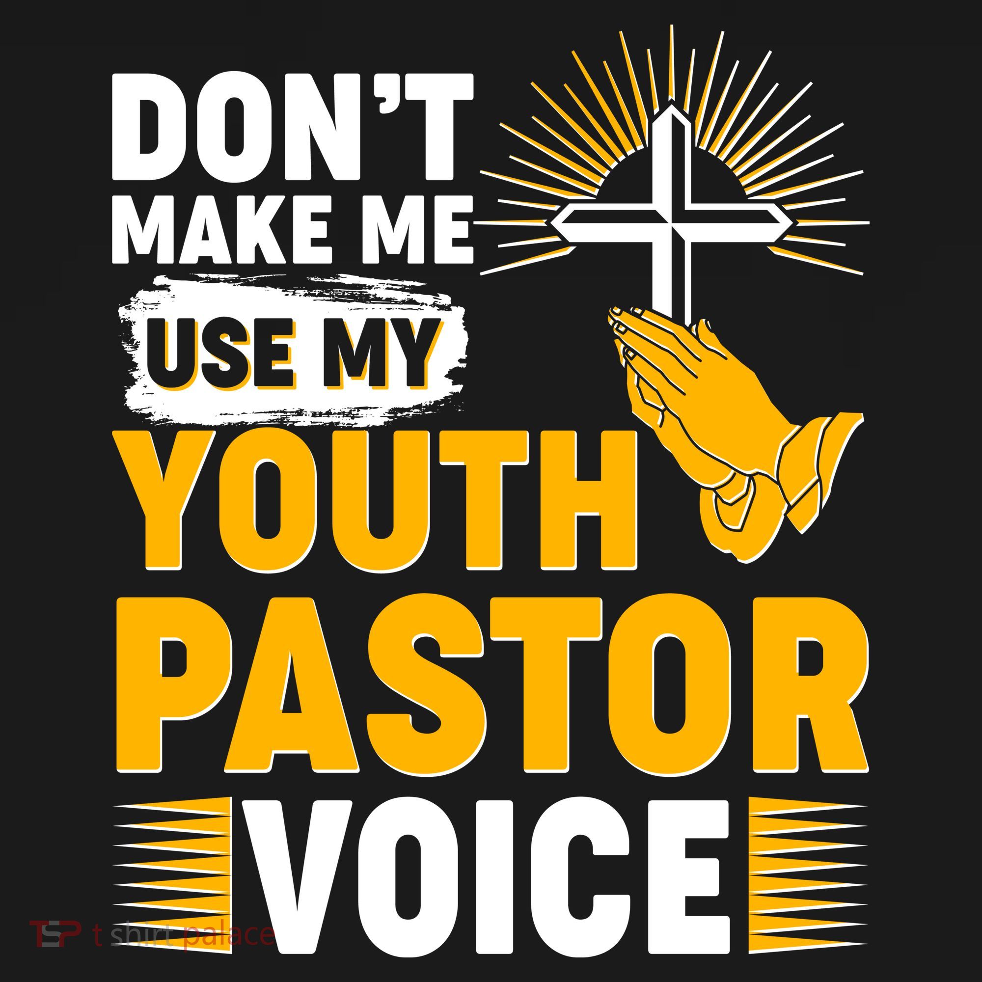 Funny Don't Make Me Use My Pastor Voice USA-Made Doggie Bandana