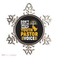 Funny Don't Make Me Use My Pastor Voice Ornament thumb 0