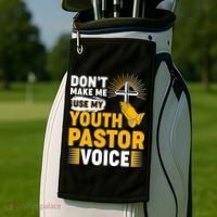 Funny Don't Make Me Use My Pastor Voice Golf Towel thumb 2