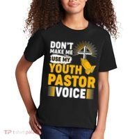 Funny Don't Make Me Use My Pastor Voice Kids T-Shirt thumb 2