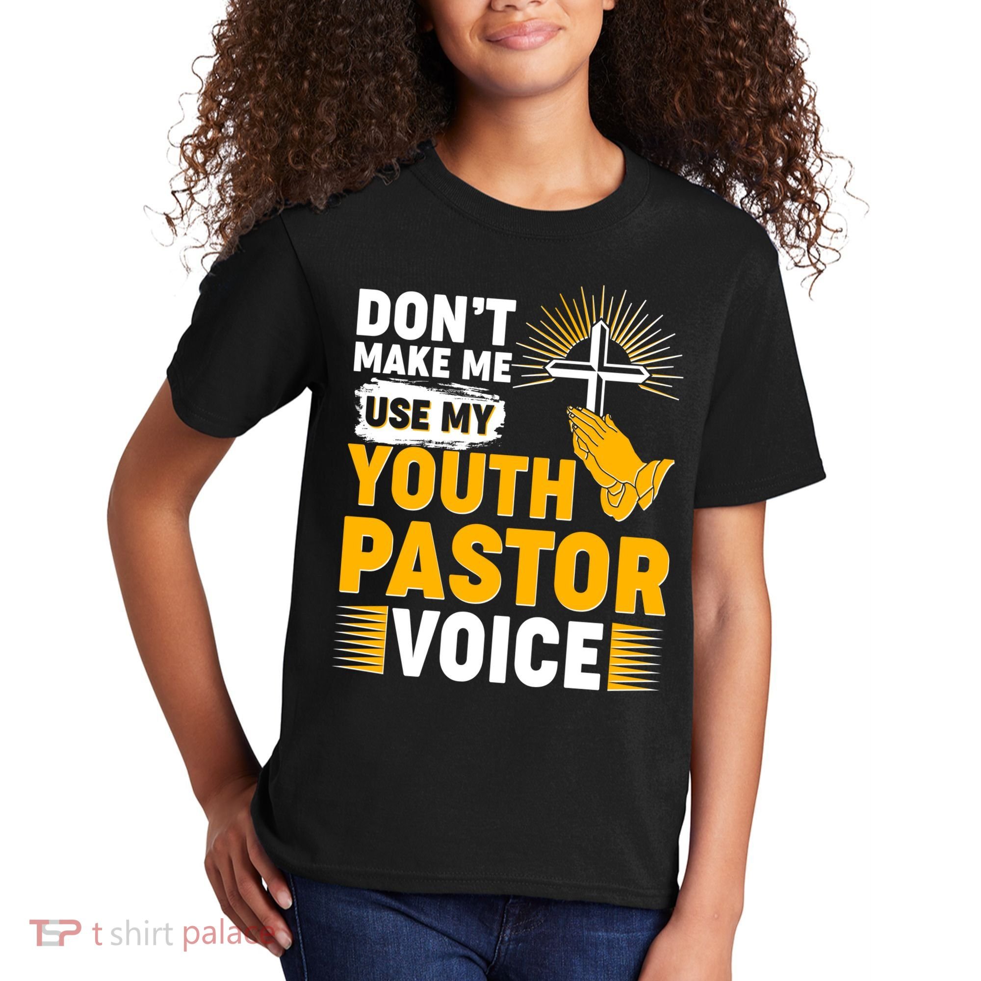 Funny Don't Make Me Use My Pastor Voice Kids T-Shirt