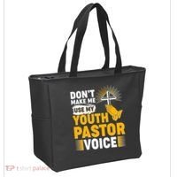 Funny Don't Make Me Use My Pastor Voice Tote Bag thumb 2