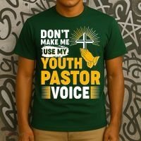 Funny Don't Make Me Use My Pastor Voice T-Shirt thumb 3