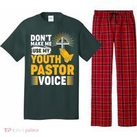Funny Don't Make Me Use My Pastor Voice Pajama Set thumb 0