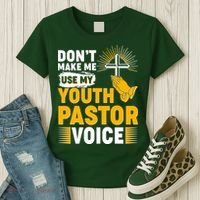 Funny Don't Make Me Use My Pastor Voice Women's T-Shirt thumb 3