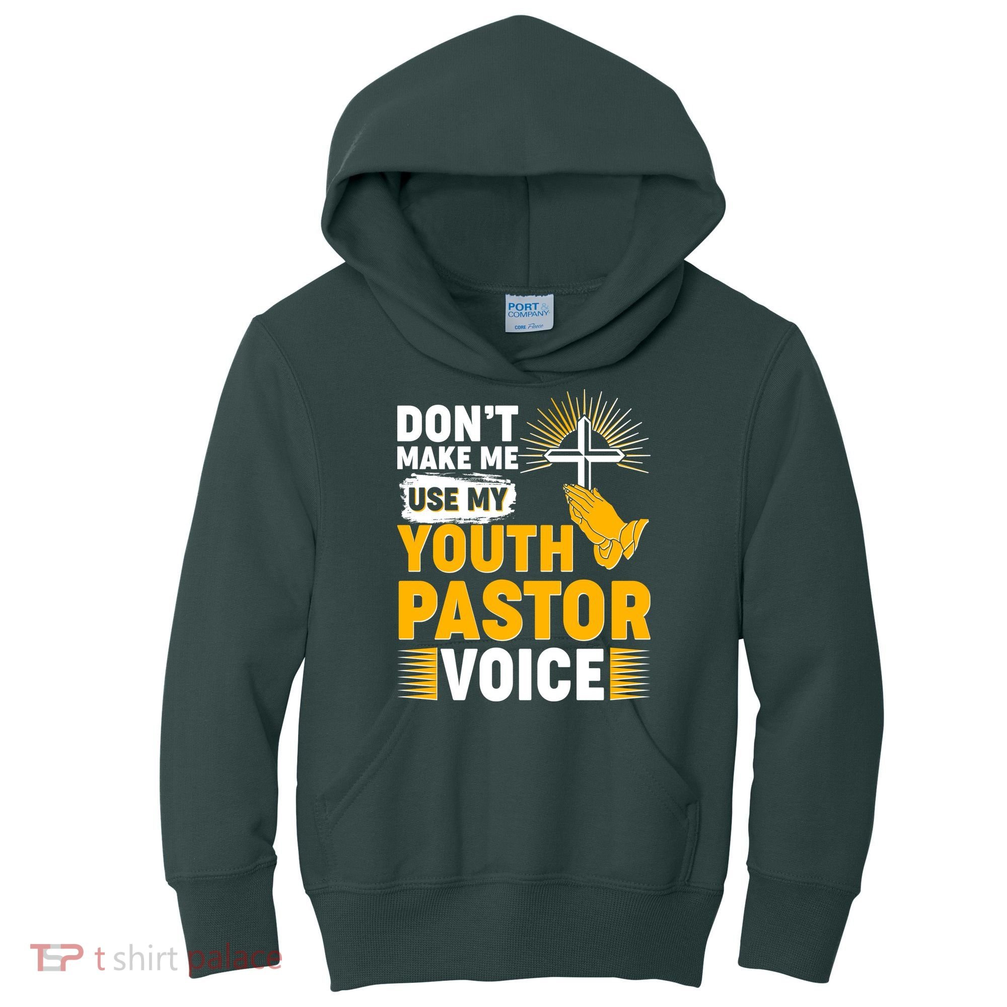 Funny Don't Make Me Use My Pastor Voice Kids Hoodie