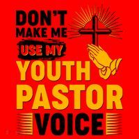 Funny Don't Make Me Use My Pastor Voice Santa Hat thumb 1