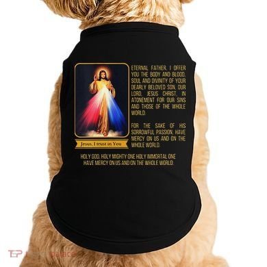 Funny Divine Mercy Jesus Image Chaplet Novena Prayer Catholic Doggie Tank