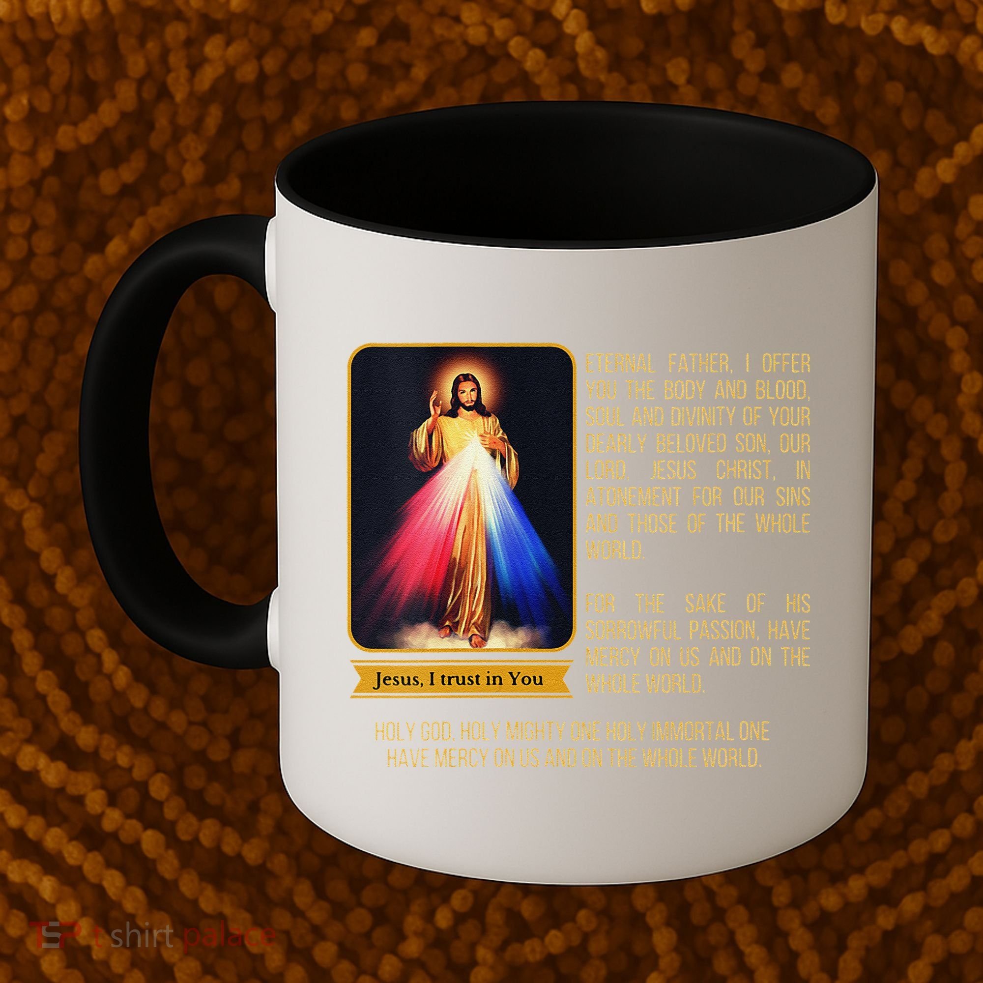 Funny Divine Mercy Jesus Image Chaplet Novena Prayer Catholic Coffee Mug