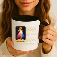 Funny Divine Mercy Jesus Image Chaplet Novena Prayer Catholic Coffee Mug thumb 3