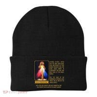 Funny Divine Mercy Jesus Image Chaplet Novena Prayer Catholic Beanie thumb 0